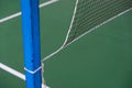 Beautiful volleyball grid playing on on a sport hall background. Close-up