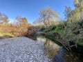 Beautiful walk along the amazing Algibre River in Loule region, Algarve, Portugal