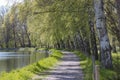 Beautiful walkway a long the water, Gota Kanal in Motala Sweden