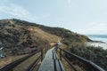 Beautiful walkway next to the Little Wategos beach Royalty Free Stock Photo