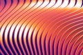 Beautiful wallpaper with abstract colorful wavy background lines in bright warm orange and blue colors. 3D rendering Royalty Free Stock Photo