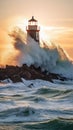 Beautiful wallpaper of lighthouse Royalty Free Stock Photo