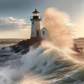 Beautiful wallpaper of lighthouse Royalty Free Stock Photo