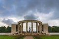 This beautiful war memorial is located in the American military cemetery near Colleville-sur-Mer in Normandy, France Royalty Free Stock Photo