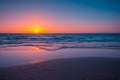 Beautiful sunset at Glenelg beach