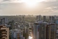 Sunset over the city of Manaus in the Amazon region of Brazil, South America