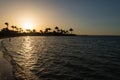 A Beautiful Warm Sunset at the Red Sea Royalty Free Stock Photo