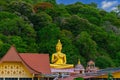 Beautiful Wat Buddhist temples in Old Phuket town Thailand. Decorated in beautiful ornate colours