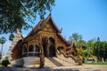 Beautiful Wat Chedi Liam (Temple of the Squared Pagoda), the only ancient temple in the Wiang Kam archaeological area that re Royalty Free Stock Photo