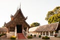 Beautiful Wat Ton Kwen wooden buddha hall, Chiang Mai , Thailand