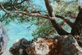 Beautiful water of Adriatic sea, top view