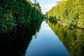 Beautiful water canal in the park