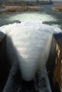 Beautiful Water Discharge Of Pong Dam Himachal Pradesh India Royalty Free Stock Photo