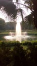 The beautiful water fountains with nature