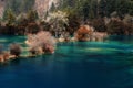 Beautiful water (JiuZhai Valley) Royalty Free Stock Photo