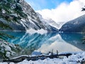 Lake louise in winter, banff national park, alberta, canada Royalty Free Stock Photo