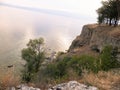Beautiful water of Lake Ochrid as nature background