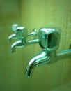 Beautiful water steel tap bathroom Royalty Free Stock Photo