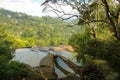 Beautiful water terraces with a view to the village next to Ella rock, Sri Lanka Royalty Free Stock Photo