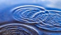 Beautiful water waves and ripples from a drop falling into a water surface of a lake Royalty Free Stock Photo