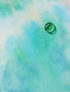 Beautiful watercolor background with water drop blue green Royalty Free Stock Photo