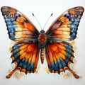 Beautiful watercolor butterfly on a light background Royalty Free Stock Photo