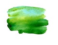 Watercolor green colorful spot isolated element for a design template for a text background on a white background. hand-painted