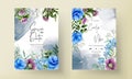 Beautiful watercolor floral wedding card Royalty Free Stock Photo