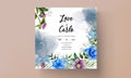 Beautiful watercolor floral wedding card Royalty Free Stock Photo