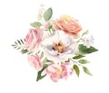 Beautiful watercolor flower arrangement