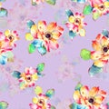 Seamless beautiful vintage floral pattern with abstract digital floral textures background pattern