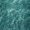 Beautiful watercolor painting of ocean water in shades of blue Royalty Free Stock Photo