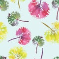 Beautiful watercolor pattern of leaves. handmade painted. beautiful seamless texture background imprint