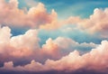 Beautiful watercolor sky and cloud background illustration stock illustrationSky, Paints, Painting, Blue, Textured
