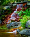 Beautiful Waterfall in Andrew Haydon Park Royalty Free Stock Photo