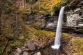 Beautiful Waterfall In Autumn