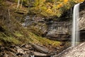 Beautiful Waterfall In Autumn