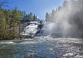 Beautiful waterfall in Blue Ridge Mountains. Royalty Free Stock Photo