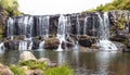 Beautiful waterfall cascading over an array of rocks in Southern Brazil