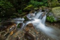 Beautiful Waterfall in deep forest at Waterfall in Himalayas, Sainj Valley, Himachal Pradesh, India Royalty Free Stock Photo