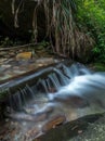 Beautiful Waterfall in deep forest at Waterfall in Himalayas, Sainj Valley, Himachal Pradesh, India Royalty Free Stock Photo