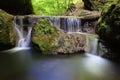 Beautiful waterfall deep in the forest Royalty Free Stock Photo