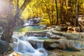 Beautiful waterfall in the deep forest Royalty Free Stock Photo