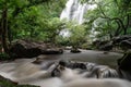 Beautiful waterfall deep in the tropical forest.