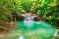 Beautiful waterfall at Erawan national park, Thailand Royalty Free Stock Photo