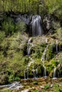 Beautiful waterfall in the forest, Caras Severin county, Beusnita National Park Royalty Free Stock Photo