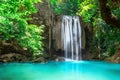 Beautiful waterfall in forest at Erawan National Park in Thailand Royalty Free Stock Photo