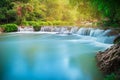 Beautiful waterfall in the forest at Namtok Chet Sao Noi Saraburi Royalty Free Stock Photo