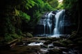 Beautiful waterfall in the forest at Phu Soi Dao National Park, Thailand, Long exposure of a waterfall in the jungle, Khao Yai