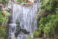 Beautiful waterfall in the garden, relaxing scene Royalty Free Stock Photo